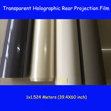 1pcs 1*1.524m Advertising adhensive Holographic rear Projection Film 3D film foil for window shop church movies 2024 - купить недорого