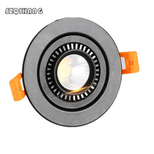Dimmable 10W 15W 20W COB LED Ceiling lamp 360 degree rotating Recessed LED Downlight 110/220V Round/Square Shell 2024 - buy cheap