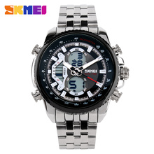 Skmei relógio masculino esportivo casual, relógio impermeável de quartzo para homens, de aço inoxidável 2024 - compre barato
