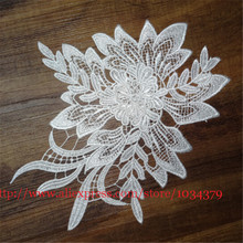 Tiara de casamento 2pçs 2,5x 20cm, acessórios de cabelo, rendas de venice, bela flor de marfim, apliques bd0108 2024 - compre barato