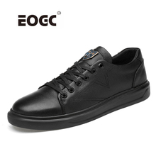 Full grain leather casual shoes men,Handmade fashion breathable men shoes flats comfortable walking shoes 2024 - buy cheap