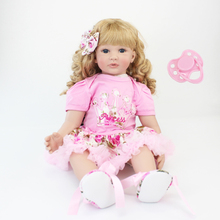60cm Silicone Reborn Baby Doll Toys 24inch Vinyl Princess Toddler Babies Dolls Alive Birthday Gift Play House Toy Girls Bonecas 2024 - buy cheap