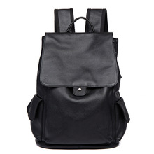 New Men Leather Shoulder Bag Korean Style Fashion Large Capacity Computer Bag Male Business Backpack Teenager Book Bag 2024 - buy cheap