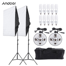 Andoer Photography Studio Portrait Light Lighting Tent Kit Photo Video Equipment( Softbox  Light Socket Bulb Tripod Stand) 2024 - buy cheap