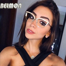 Belmon ópticas-gafas graduadas para mujer, montura de gafas con diamantes, transparentes, a la moda, RS824 2024 - compra barato
