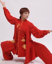 Customize unisex 2019 new tai chi taijiquan clothing wushu suits kung fu martial arts uniforms red/black/white 2024 - buy cheap