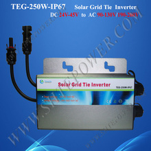 24-45 В постоянного тока, водонепроницаемый сетчатый микро-инвертор на солнечной батарее 250 Вт 2024 - купить недорого