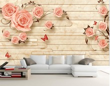 Papel tapiz 3D de flores, murales de flores en relieve, papel tapiz 3d moderno para murales para decoración del hogar y salón 2024 - compra barato