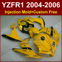 Kit de carenagem personalizado com molde por injeção para yamaha, 2004, 2005, yzf, r1, yzf1000, yzfr1, 04, 05, 06, amarelo, peças para corpo de carenagem 2024 - compre barato