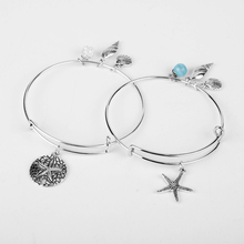 New Summer Beach Mermaid Starfish Shell Conch Bracelets Bohemian Style Charm Bangle Adjustable Wristband Jewelry-25 2024 - buy cheap