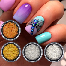 Gold silver micro 3D metal nail art decorations caviar beads manicure nails accessoires diy supplies tool 2024 - купить недорого