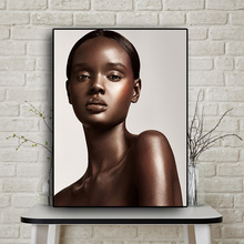 Black and Gold Nude African Sexy Woman Scandinavian Canvas Painting Posters and Prints Cuadros Wall Art Picture for Living Room 2024 - buy cheap