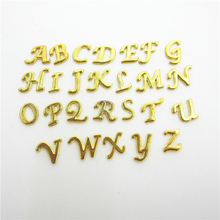Wholesale 260pcs/lot Gold Alphabet A-Z letters Floating Charms Living Glass Memory Lockets DIY Jewelry Charms (per 10pcs) 2024 - buy cheap