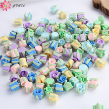 50pc/lot 10mm Polymer Clay  Small Cute Flower Beads Diy Lovely Bracelet Trinket Ornament Jewelry Crafts Making Diy Materials 2024 - buy cheap