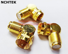 NCHTEK Right Angle F-Type F Male to F Female Adapter Connector Gold Plated , F M/F 90 Degree Coax TV Cable/Free Shipping/5PCS 2024 - buy cheap