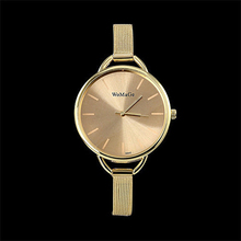 2021 Luxury Golden Women Dress Wrist Watches Brand Womage Ladies Ultra Slim Stainless Steele Mesh Mini Bracelet Quartz Watch 2024 - buy cheap