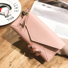 Long Wallet Women Purses Tassel Fashion Coin Purse Card Holder Wallets Female High Quality Clutch Money Bag PU Leather Wallet 2024 - buy cheap
