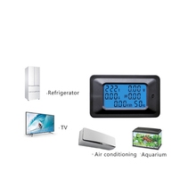 Top Quality 20/100A AC LCD Digital Panel Power Watt Meter Monitor Voltage KWh Voltmeter Ammeter JUN16 2024 - buy cheap