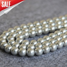 2021 New 8mm Silvery White Shell Pearl Beads SeaShell DIY Loose Beads Fashion Jewelry Making Design for Women Girls Gifts 15inch 2024 - buy cheap
