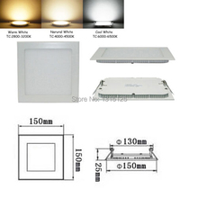 Promoção 2014 ulthra luz de painel led fina regulável, teto quadrado led, 9w led embutido de alumínio + frete grátis 2024 - compre barato