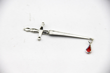 ZRM 20pcs/lot Wholesale Fahsion Jewelry Charm Red Crystal Sword Stud Earrings For Women,original factory supply 2024 - buy cheap