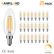GANRILAND LED E14 220V Bulb C35 3.5W LED Filament Bulbs Dimmable Warm White 2700K Candle Lamp Vintage  Decorative Light for Home 2024 - buy cheap