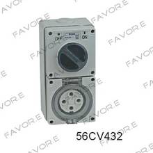 *32A three phase 4 round pin combination switch & socket 56CV432 2024 - купить недорого