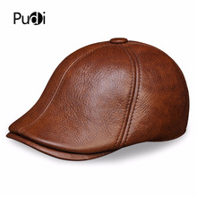 HL110-gorra de béisbol de piel auténtica para hombre, sombrero de cuero auténtico, ajustable, 3 colores 2024 - compra barato