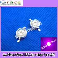 50pcs 3W High Power Mixed Color Plant Grow LED Red 660nm Blue 455nm 7-8v 2024 - buy cheap