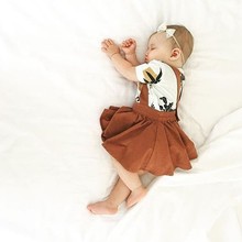 Ropa informal para bebé niña primavera otoño falda para bebé recién nacido vestimenta de eslinga marrón 2024 - compra barato