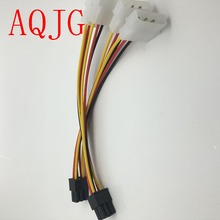 Cabo conversor de placa de vídeo, alta qualidade, 2 x molex para pci-e adaptador de vídeo de 4 pinos, 6 pinos, 6 pinos, 1 peça 2024 - compre barato