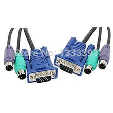 Conjunto de cabos para computador ps/2 e vga m/m, kvm switch, 1.5m, 5 pés 2024 - compre barato
