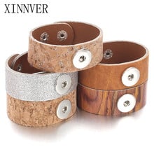 5 Colors Snap Leather Bracelet Bangles 18mm Retro Snap Button Charms Jewelry For Women Valentine's Day Gift ZG511 2024 - buy cheap