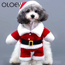 Dog Winter Christmas Clothes Funny Santa Claus For Small Dog Cat Winter Warm Costumes Pet Christmas Clothing Products 2024 - buy cheap