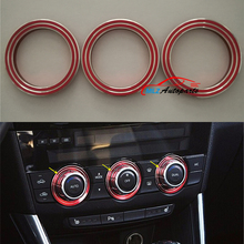 3pcs For Mazda 6 M6 Atenza 2014 2015 2016 Aluminum Air Condition AC Control Switch Ring Trim Button Adjust Cover Car Accessorie 2024 - buy cheap