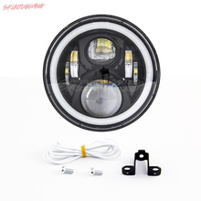 Faro LED redondo de 7 pulgadas, DRL, anillo lumínico tipo Ojos de Ángel, medio Halo, para motocicleta Honda Hornet VTR250 CB400 2024 - compra barato