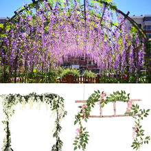 12pçs decoração de festa de casamento, decoração de festa romântica de seda artificial para decoração de noiva, guirlanda de flores para casa, jardim, hotel 2024 - compre barato