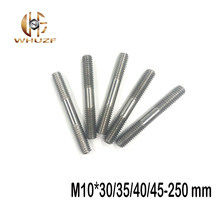 2PCS M10  304 Stainless Steel Double End Threaded Screw Headless Double Thread Studs Bolt M10*30/35/40/45-250 mm 2024 - buy cheap