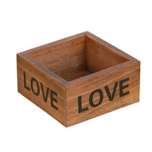 Wood Flowerpot Garden Planter Plant Pot Window Box Rustic Natural Wooden Succulent Plant Flower Bed Pot Box Garden Planter Gift 2024 - buy cheap