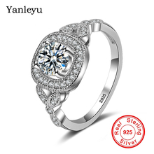 Yanleyu роскошные женские свадебные кольца для женщин Оригинальное Твердое Серебро 925 пробы AAA кубический циркон обручальное кольцо PR225 2024 - купить недорого