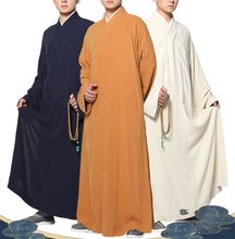 UNISEX COTTON&LINEN Buddhist shaolin monks robes buddhism clothing meditation kung fu zen Lay suits gown uniforms 2024 - buy cheap