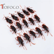 TOFOCO 10pcs Plastic Prank Novelty Cockroach Gags & Practical Jokes Toys April Fool's Day Halloween Tricky Toy Funny Bug Roaches 2024 - buy cheap