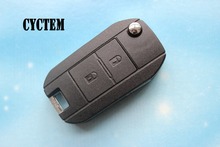 CYCTEM Clearance!!! 2 Buttons Modified Flip Remote Key Shell Fob Car Key Case Casing Fit For Peugeot 307 407 HU83 Blade 2024 - buy cheap