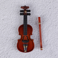 1Pc wooden Mini Violin Dollhouse Decorative Miniature Music Instrument Crafts DIY Home Decoration child gift 6.2*2.4CM 2024 - buy cheap