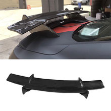 Double layer GT Style Carbon Fiber Rear Lip Spoiler Wings for Ford Mustang GT V8 V6 GT350R Coupe 2015 2016 2017 FRP unpainted 2024 - buy cheap