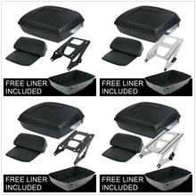 Motorcycle Painted Trunk Razor Backrest & Rack For Harley Tour Pack Touring Road King Electra Street Glide 14-18 17 2024 - buy cheap