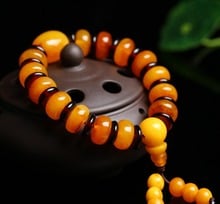 hot sell new - Pure natural Baltic Ambers beeswax hand string type with stone DIY beads Ukraine bracelet bangle 2024 - buy cheap