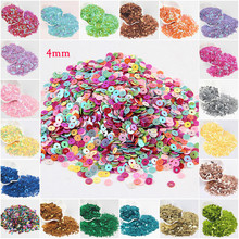 4mm Sequins Flat Round PVC Loose Paillettes Sequin With A Small Middle Hole For Wedding Craft Sewing Accessories 2000pcs(10g) 2024 - buy cheap
