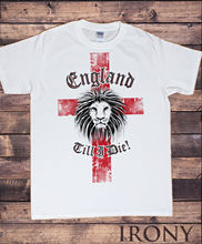 2019 New Sleeve Men 100 % Cotton T Shirt For Men Mens T-Shirt- England Lion,Till I Die! St Georges Flag Footballer Fan Printtee 2024 - buy cheap