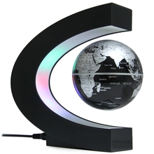 Lámpara LED de levitación magnética en forma de C, mapa del mundo, globo colorido, escritorio de oficina de negocios, Decoración elegante, luz nocturna, regalo 2024 - compra barato